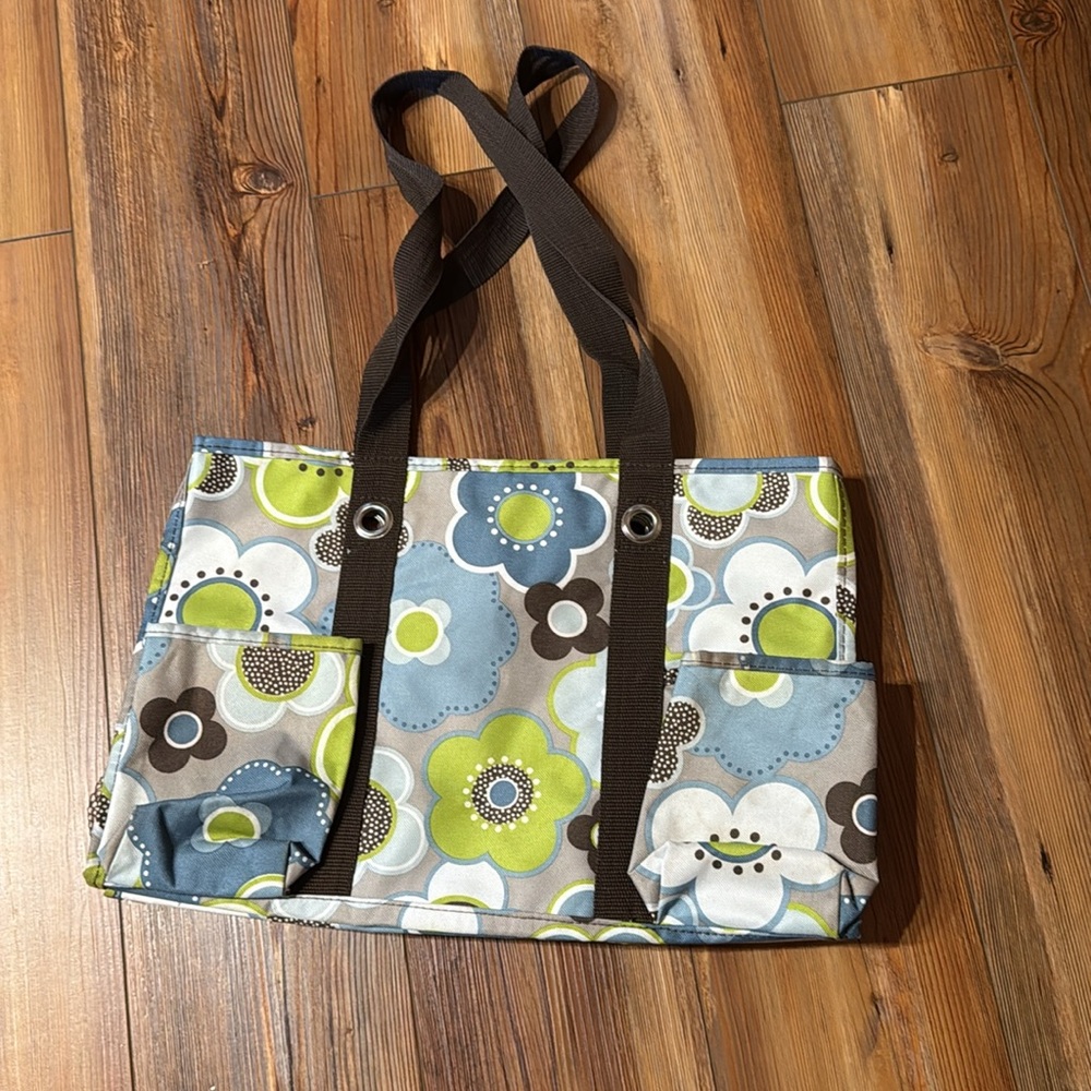 EUC Thirty One Organizing Utility Tote in Harvest Floral Print - Picture 3 of 6